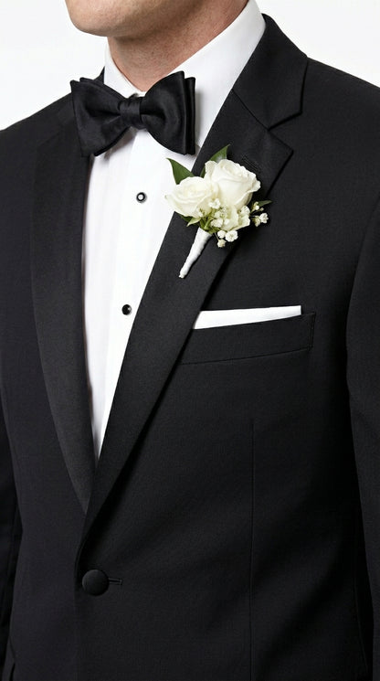 Groomsmen Package Deal Vest & Pants Slacks + Shirt & Tie Set (no Jacket) Black