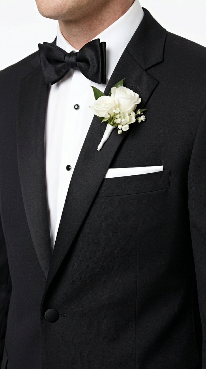 Groomsmen Package Deal Vest & Pants Slacks + Shirt & Tie Set (no Jacket) Black