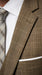 Men’s Taupe Tan Coffee Windowpane Plaid 3 Piece Suit, Two Button Vested Wedding Business Suit Set