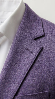 Men’s Purple Single Breasted Two Button Blazer, Classic Business Casual Wedding Sport Coat Jacket