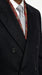 Men’s Black Six Button Fully Lined Overcoat, Long Winter Topcoat for Formal Business Wear