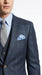 Men’s Charcoal Grey and Blue Plaid 3 Piece Vested Suit, Formal Wedding Business Dress Suit Set