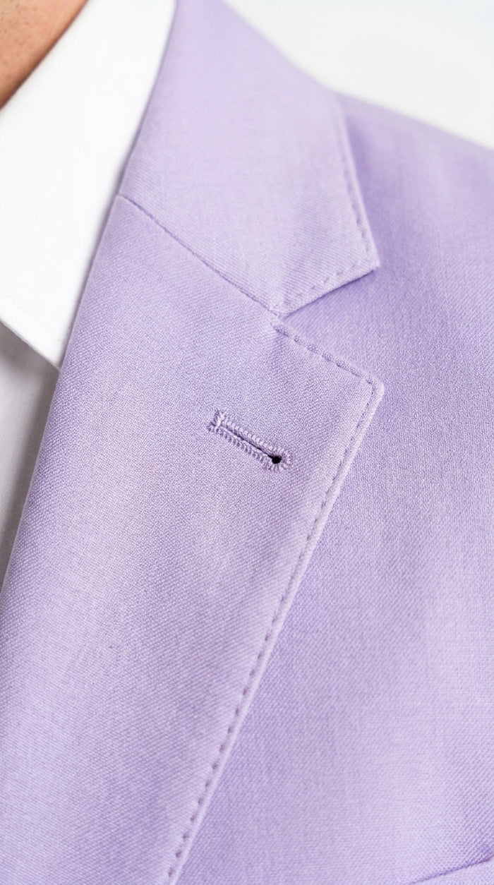 Men’s Lilac 2 Button Suit, Light Purple Formal Wedding Prom Dress Suit