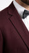 Men’s Burgundy Regular Fit Suit with Vest, Formal Wedding Prom Dress Suit