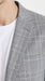 Men’s Light Grey Double Windowpane Plaid Western Blazer, Two Button Regular Fit Saco Vaquero Sport Coat