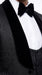 Rossi Man Men’s Black 3-Piece Tuxedo - Floral Jacquard Shawl Lapel Wedding and Prom Suit