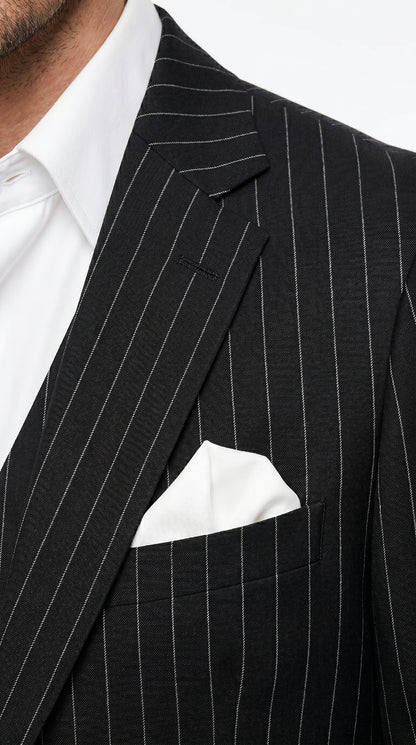 Men’s Black Scarface Inspired Suit with Classic Jacket and Pants, Formal Movie Style Dress Suit
