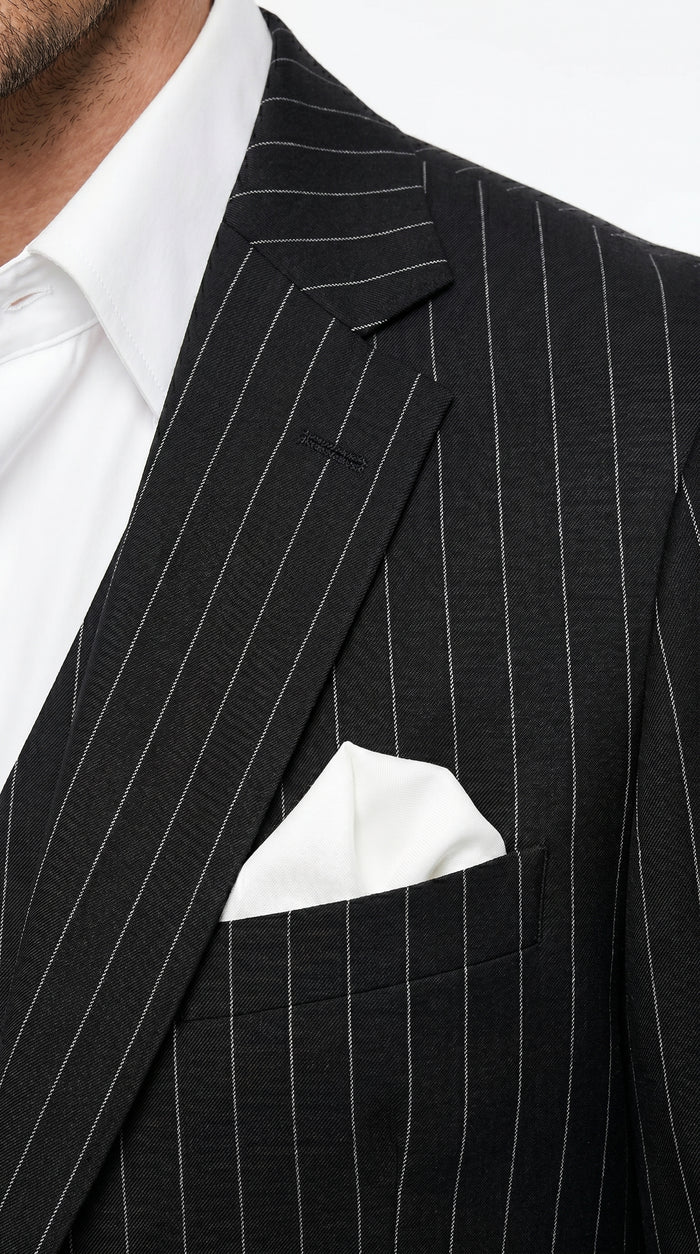 Men’s Black Scarface Inspired Suit with Classic Jacket and Pants, Formal Movie Style Dress Suit