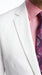 Men’s White Linen 2 Piece Suit with Two Button Jacket, Side Vents and Matching Pants