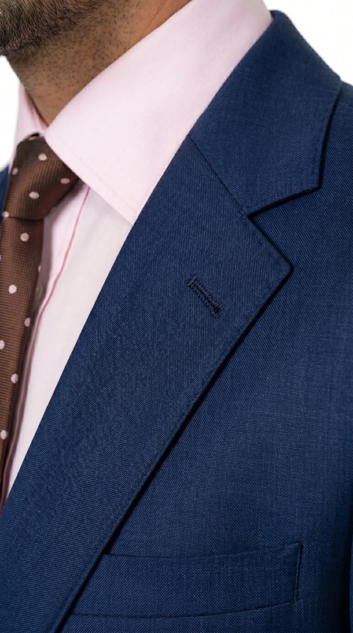 Men’s Ink Blue 2 Button Suit, Cobalt Midnight Blue Wedding and Business Dress Suit