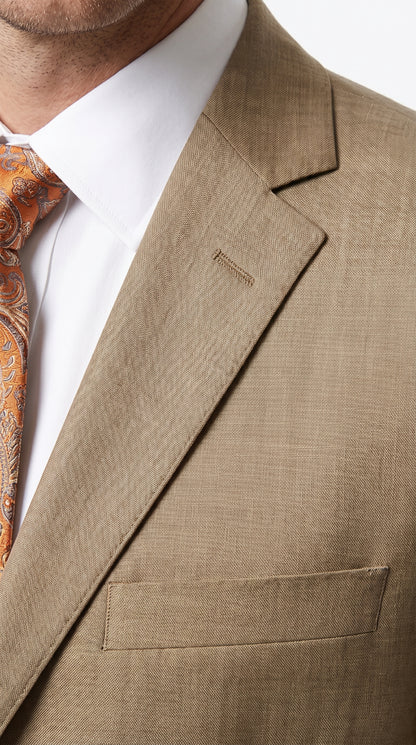 Men’s Champagne Gold Sharkskin Suit, Formal Wedding Church Business Dress Suit Set