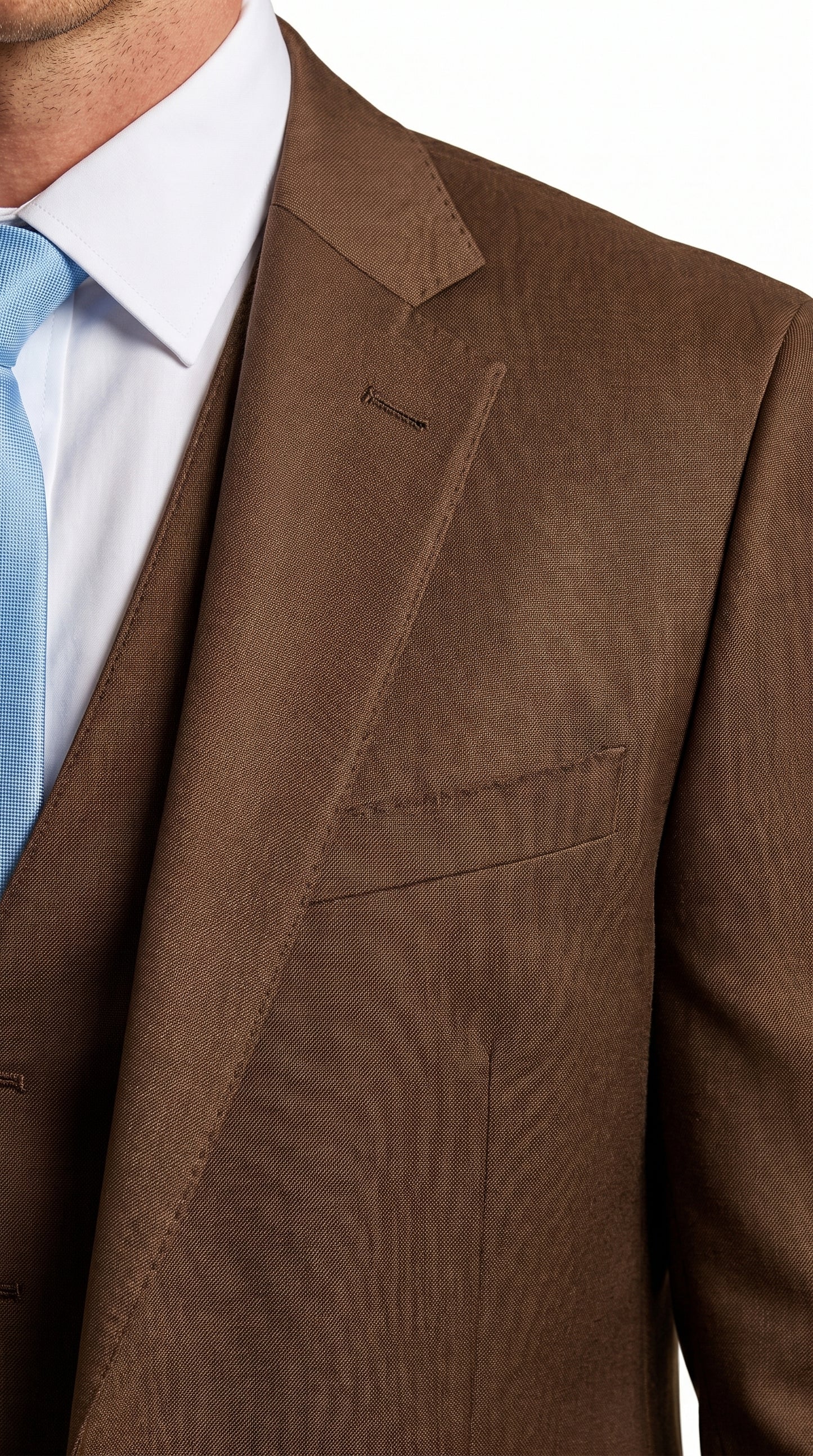 Elegant Men's Chocolate Dark Brown 3 ~ Three Piece  Business Suits Clearance Sale