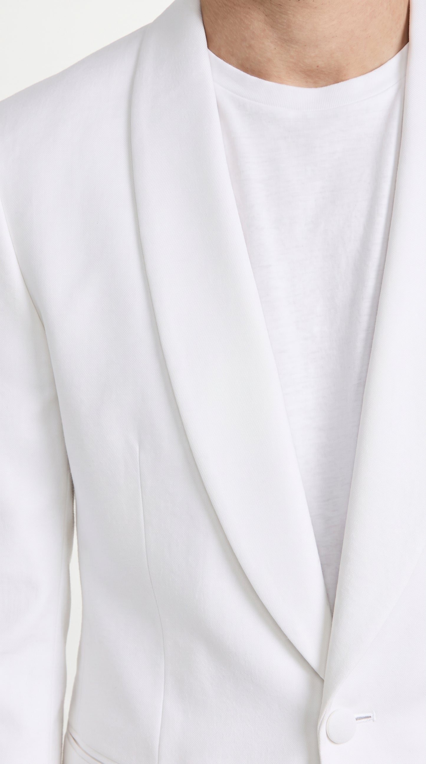 Men’s White Dinner Jacket with Shawl Lapel, Formal Wedding Prom Tuxedo Blazer