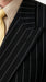 Men’s Black Pinstripe Double Breasted Suit, Super 120s Acrylic Rayon Formal Dress Suit