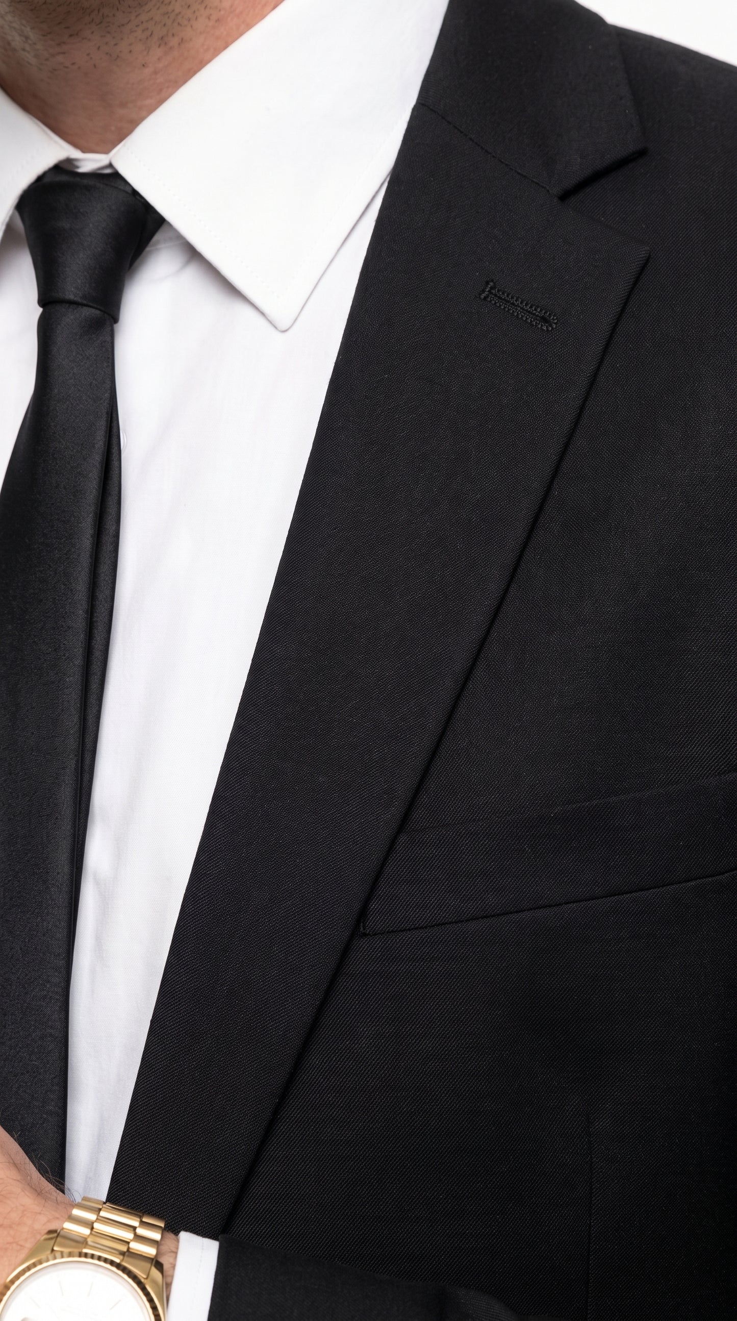 Men’s Blues Brothers Black Suit Costume Package with Shirt and Tie, Classic Formal Outfit