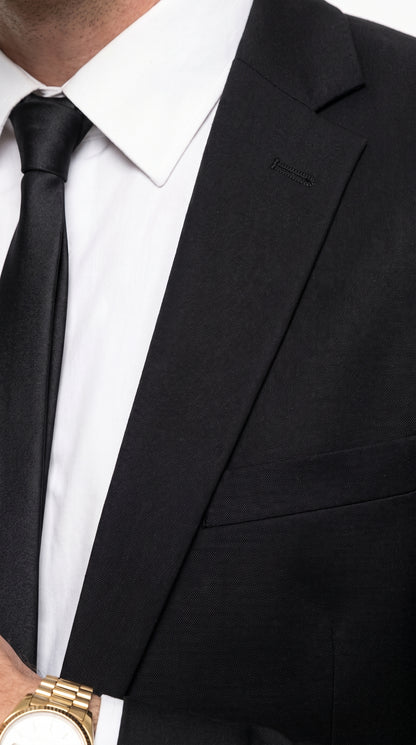 Men’s Blues Brothers Black Suit Costume Package with Shirt and Tie, Classic Formal Outfit