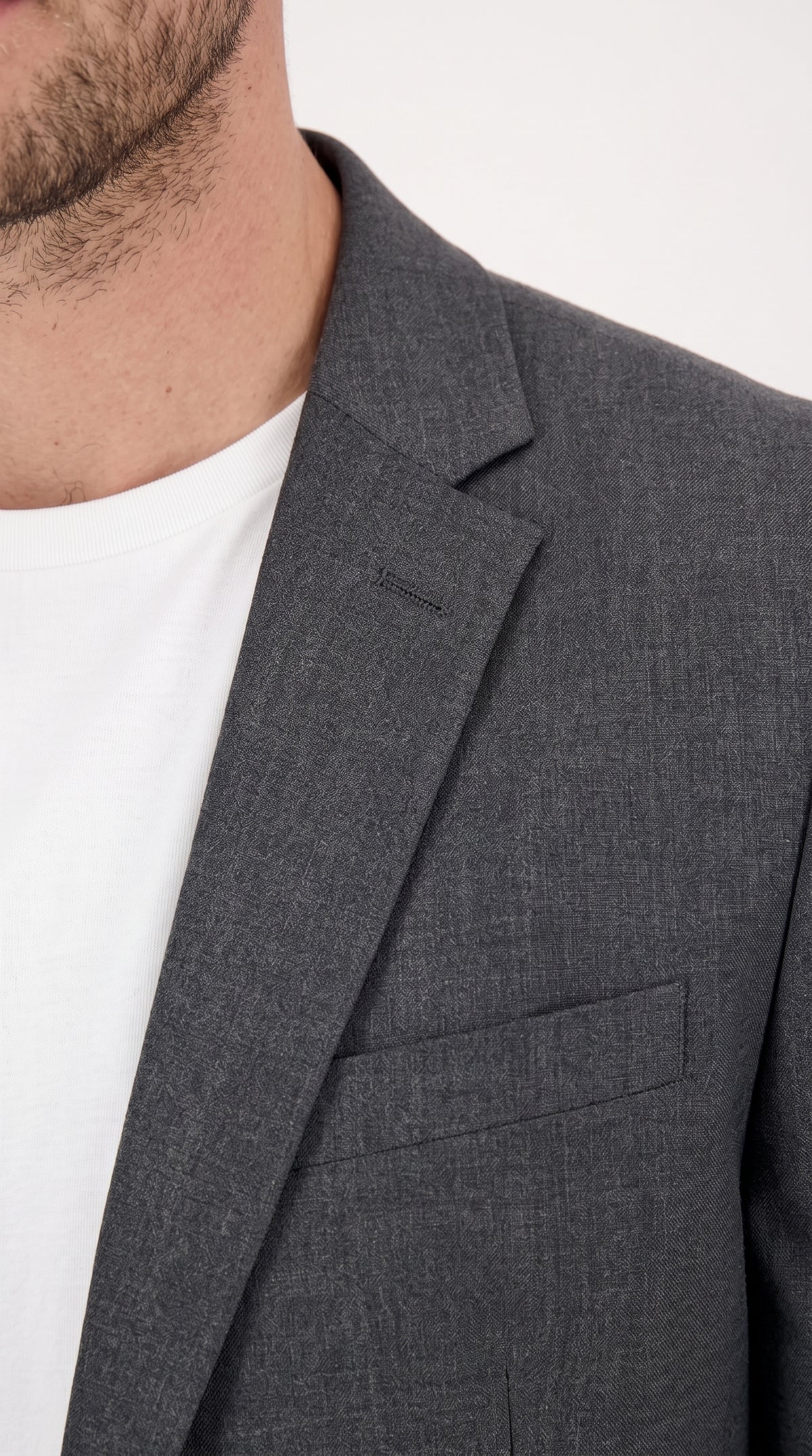 Men’s Charcoal Extra Slim Fit Blazer, Shorter Sleeve Shorter Jacket Formal Sport Coat