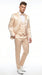 Champagne Suit - Light Gold Color Shiny Suit - Sateen Suit - Wedding Tuxedo Suit