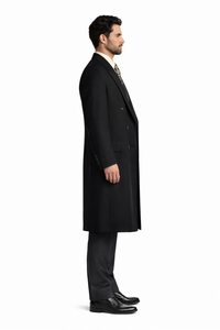 Man Bent Fully Lined Double Breasted 6 Buttons Mens Dress Coat Long Long Men Dress Topcoat - Winter coat ~ Mens Overcoat Designer Men's Mens Peacoat Sale