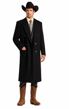Man Bent Fully Lined Double Breasted 6 Buttons Mens Dress Coat Long Long Mens Dress Topcoat - Winter coats ~ Mens Overcoat Designer Men's Mens Peacoat Sale