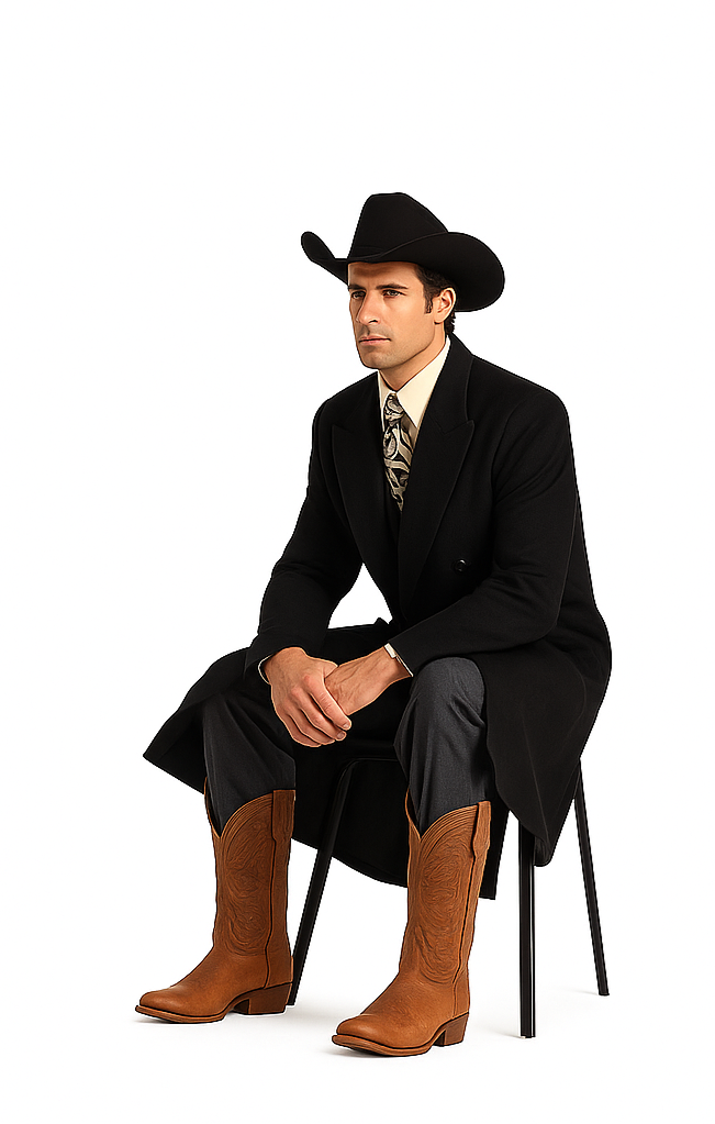 Man Bent Fully Lined Double Breasted 6 Buttons Mens Dress Coat Long Long Mens Dress Topcoat - Winter coats ~ Mens Overcoat Designer Men's Mens Peacoat Sale - Image 4