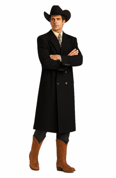 Man Bent Fully Lined Double Breasted 6 Buttons Mens Dress Coat Long Long Mens Dress Topcoat - Winter coats ~ Mens Overcoat Designer Men's Mens Peacoat Sale - Image 5