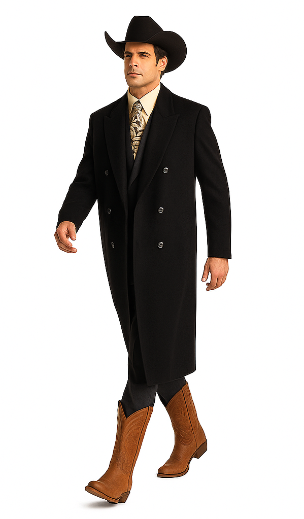 Man Bent Fully Lined Double Breasted 6 Buttons Mens Dress Coat Long Long Mens Dress Topcoat - Winter coats ~ Mens Overcoat Designer Men's Mens Peacoat Sale - Image 6