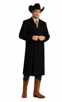 Man Bent Fully Lined Double Breasted 6 Buttons Mens Dress Coat Long Long Mens Dress Topcoat - Winter coats ~ Mens Overcoat Designer Men's Mens Peacoat Sale - Image 7