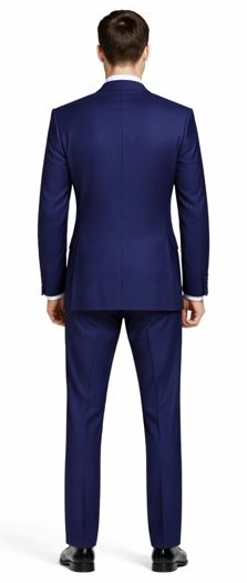 Mantoni 2-Button Slim or Modern Fit in 3-Blue Navy Fabrics - Image 2