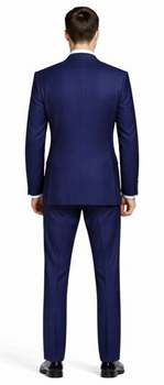 Mantoni 2-Button Slim or Modern Fit in 3-Blue Navy Fabrics - Image 2