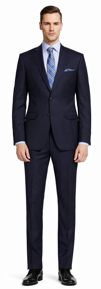 Mantoni 2-Button Slim or Modern Fit in 3-Blue Navy Fabrics - Image 3