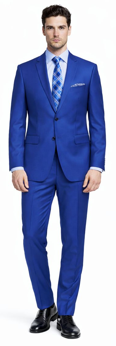 Mantoni 2-Button Slim or Modern Fit in 3-Blue Navy Fabrics - Image 5
