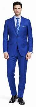 Mantoni 2-Button Slim or Modern Fit in 3-Blue Navy Fabrics - Image 5