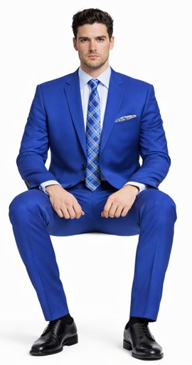 Mantoni 2-Button Slim or Modern Fit in 3-Blue Navy Fabrics - Image 6