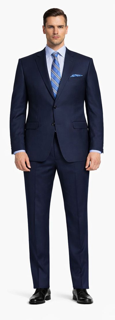 Mantoni 2-Button Slim or Modern Fit in 3-Blue Navy Fabrics - Image 9
