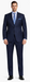 Tiglio 2-Button Slim or Modern Fit in 3-Blue Navy Fabrics