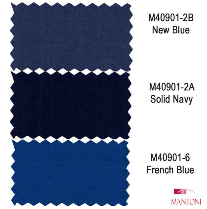 Mantoni 2-Button Slim or Modern Fit in 3-Blue Navy Fabrics - Image 11