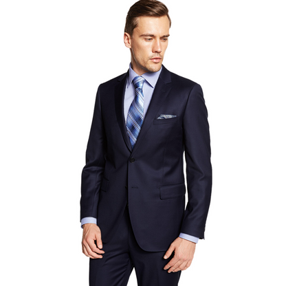 Mantoni 2-Button Slim or Modern Fit in 3-Blue Navy Fabrics - Image 10