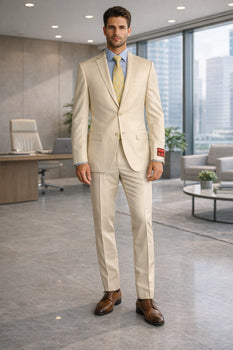 Mantoni Beige Two-button Wool Suit - Image 6