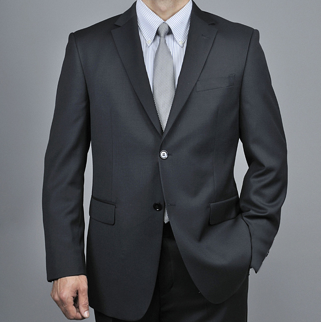 Mantoni Black or Gray 2-Button Slim or Modern Fit Suit - Image 10