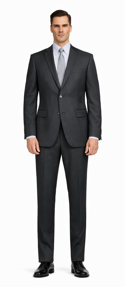 Mantoni Black or Gray 2-Button Slim or Modern Fit Suit - Image 3
