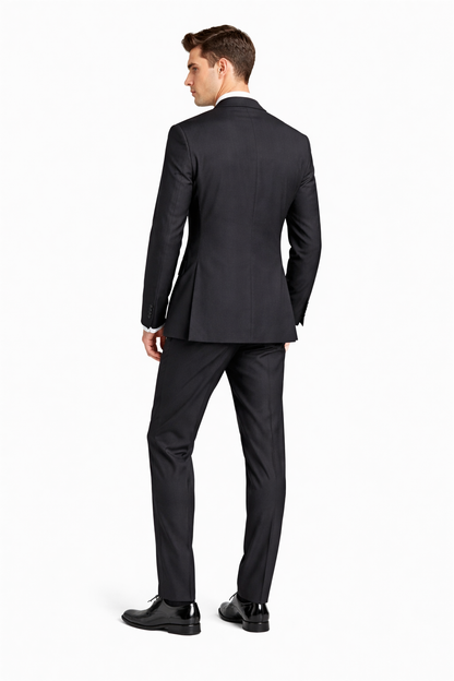 Mens Tiglio Black Tuxedo – Classic Formal Dinner Suit for Wedding, Prom and Black Tie Events
