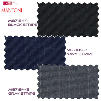 Mantoni Black, Gray, Navy Blue Stripe Two-button Wool Suit 3 Fabrics - Image 13