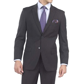 Mantoni Black, Gray, Navy Blue Stripe Two-button Wool Suit 3 Fabrics - Image 12