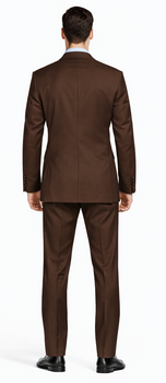 Mantoni Brown Two-Button Wool Suit - Image 2