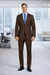Mantoni Brown Two-Button Wool Suit