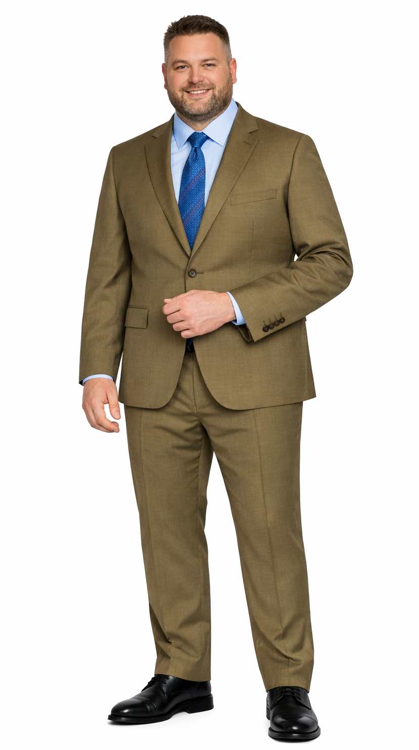 Mantoni Camel or Taupe Two-button Wool Suit - Image 8