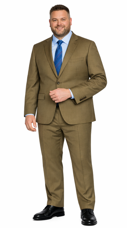 Mantoni Camel or Taupe Two-button Wool Suit - Image 8