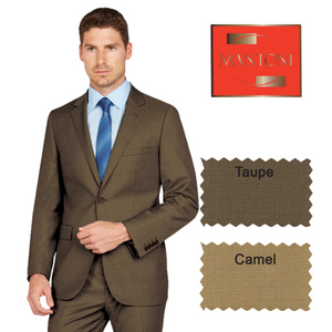 Mantoni Camel or Taupe Two-button Wool Suit - Image 9