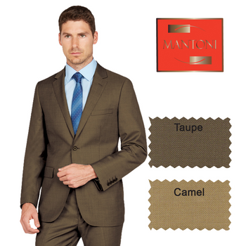 Mantoni Camel or Taupe Two-button Wool Suit - Image 9